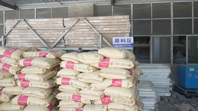 Raw material storage area