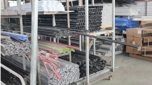 Profiles organized on storage racks